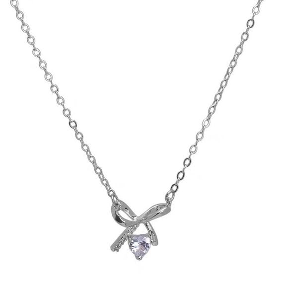 Jewelry - Bow Zircon Necklace